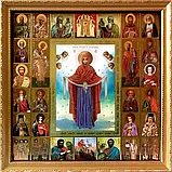 Ікона "Покрова" Пресвятої Богородиці для дому, фото 3