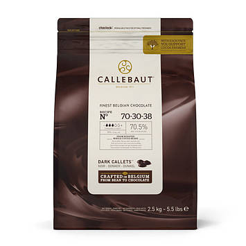 Бельгійський шоколад Callebaut темний гіркий 70-30-38 0,4 кг