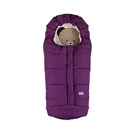 Зимовий конверт Nuvita NV9605CUCCIOLOJR Purple / beige Із малюнком ведмедя