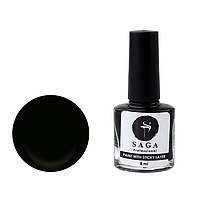 Лак-фарба для стемпінгу Saga Professional Stamping Paint - чорний, з липким шаром, 8 мл