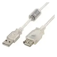 Дата-кабель Cablexpert CCF-USB2-AMAF-TR-15 4.5m USB (тато) - USB (мама) White