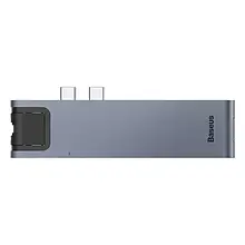 USB-хаб Baseus Thunderbolt C + Pro 7-in-1 Smart HUB CAHUB-L0G Dark Gray