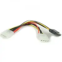 Кабель для підєднання накопичувачів інформації Cablexpert Molex female to Molex male + Serial ATA power cable