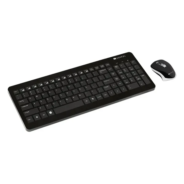Комплект клавіатура та миша Canyon CNS-HSETW3-RU Black (бездротовий)