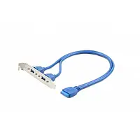Планка расширения Cablexpert (CC-USB3-RECEPTACLE) USB3.0-10P, 0.44 м, синий