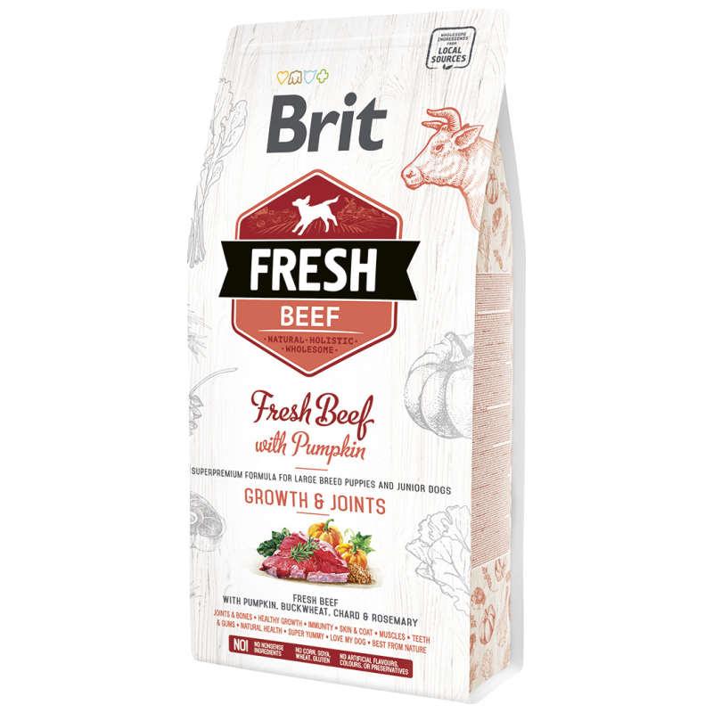 Brit Fresh Beef Pumpkin Puppy Large (Брит Фреш Паппі Яловичина та Гарбуз) корм для цуценят великих порід від 1 міс.