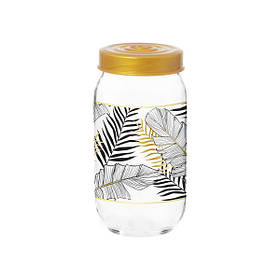 Банка скляна HEREVIN Gold Leaf 1 л із кришкою (171541-067)