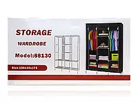 Шкаф для одежды тканевой складной 130х45х175см Storage Wardrobe 88130 6шт 8059