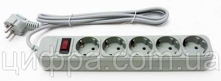 ProLogix 5 розеток 4,5 m сірий (PRS-075P5-45G), фото 1