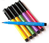 Набір капілярних ручок-пензликів Faber-Castell PITT Artist Pens Brush Basic, 6 штук, Пласт. упак., Різні кольори, фото 11