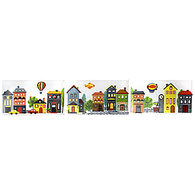 Керамогранітний обігрівач "Казкове місто" (триптих)