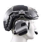 Навушники Активні для стрільби з гарнітурою Earmor M32 Black + кріплення на шолом M11, фото 9