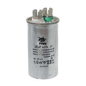 Конденсатор CBB65 20мкф 450V пуско-робочий металевий