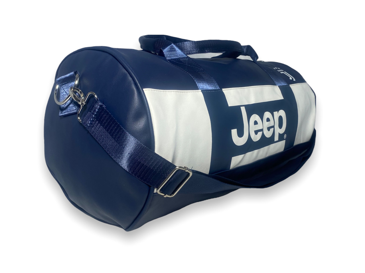 Сумка спортивна зі штучної шкіри Jeep 864 одне відділення розмір 50*25*25 см синя