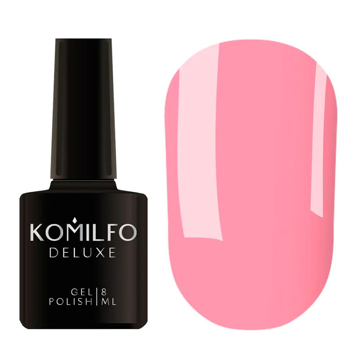 Гель-лак Komilfo Deluxe Series №D178 (рожево-персиковий, неоновий, емаль), 8 мл