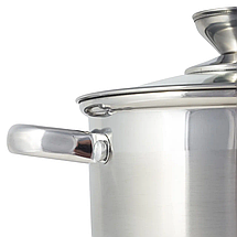 Набір каструль Ofenbach з нержавіючої сталі 8 предметів для індукції і газу (1.1,1,7л, 2.4л, 3.4л) KM-100004, фото 3