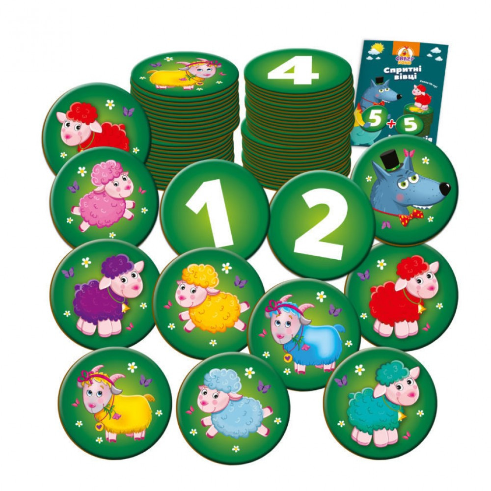 Гра-тренажер для швидкого рахунку CRAZY KOKO Швидкі вівці, Хапай 10-ку Владі Тойс (VT8033-01), фото 1