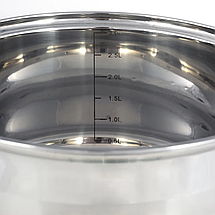 Набір каструль Ofenbach з нержавіючої сталі 8 предметів для індукції і газу (1.1,1,7л, 2.4л, 3.4л) KM-100004, фото 5