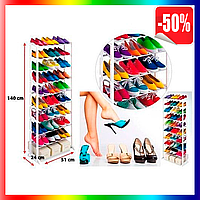 Полка для обуви на 30 пар AMAZING SHOE RACK, компактный обувной органайзер, стойка для обуви, стеллаж ЕХР