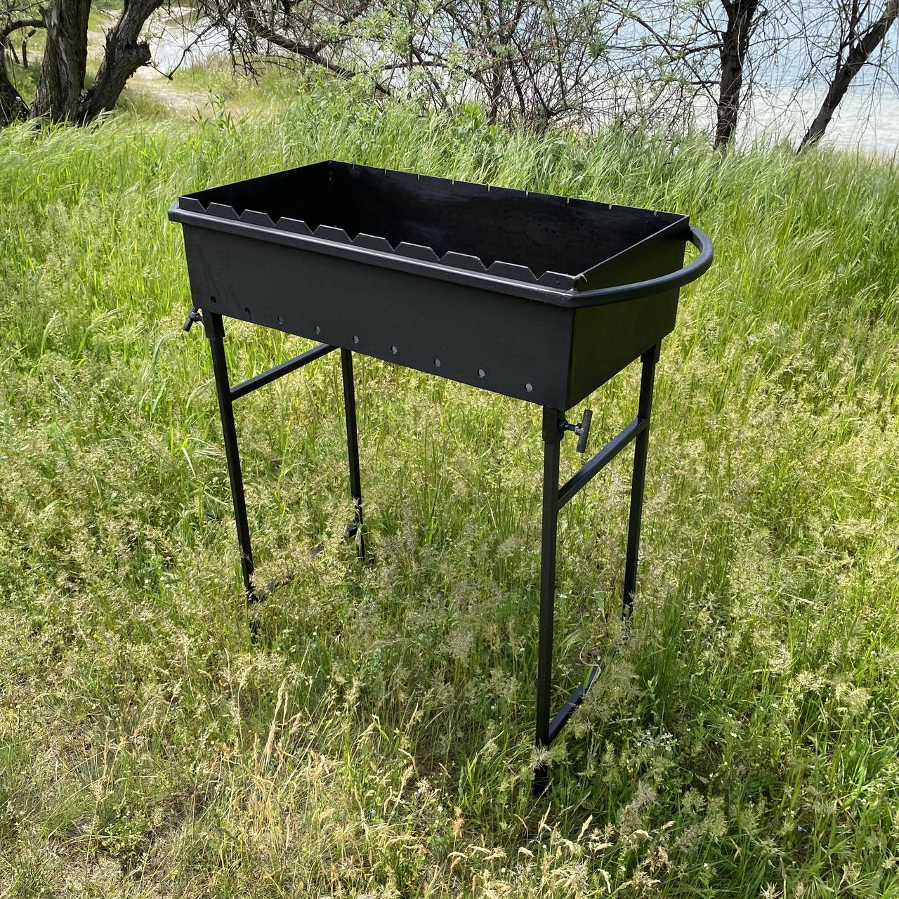 Мангал 9 шампурів 2 мм на ніжках (М9-2N), фото 1