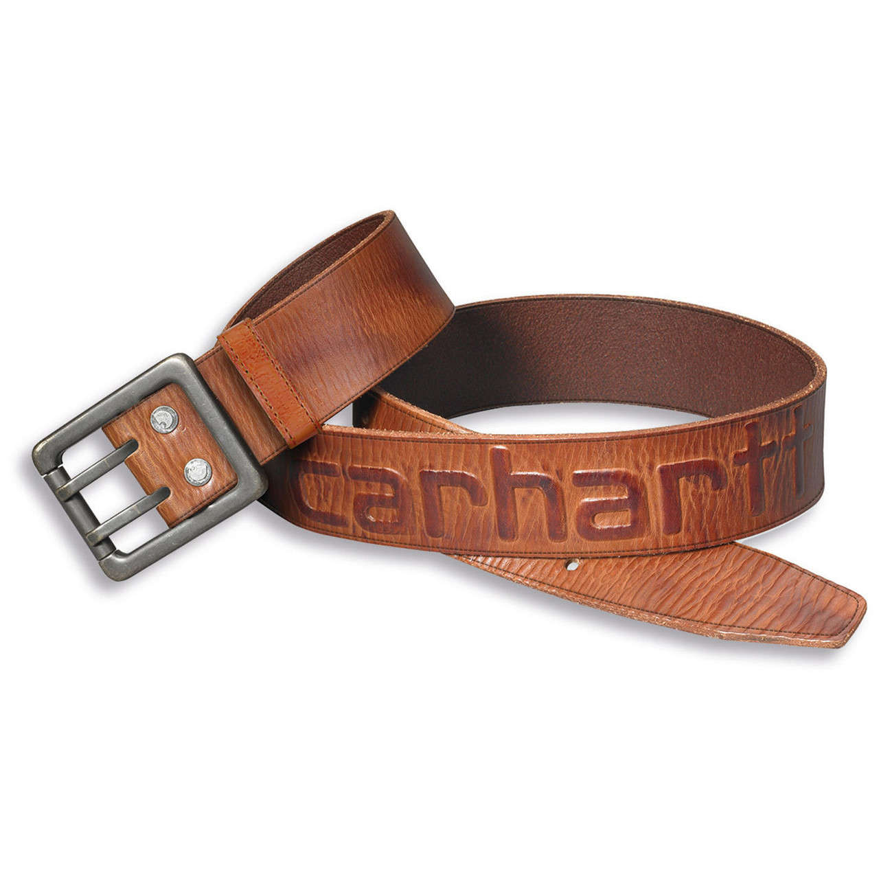 Ремень кожаный Carhartt Logo Belt - 2217 (Carhartt Brown, W34) - фото 1 - id-p1637310176