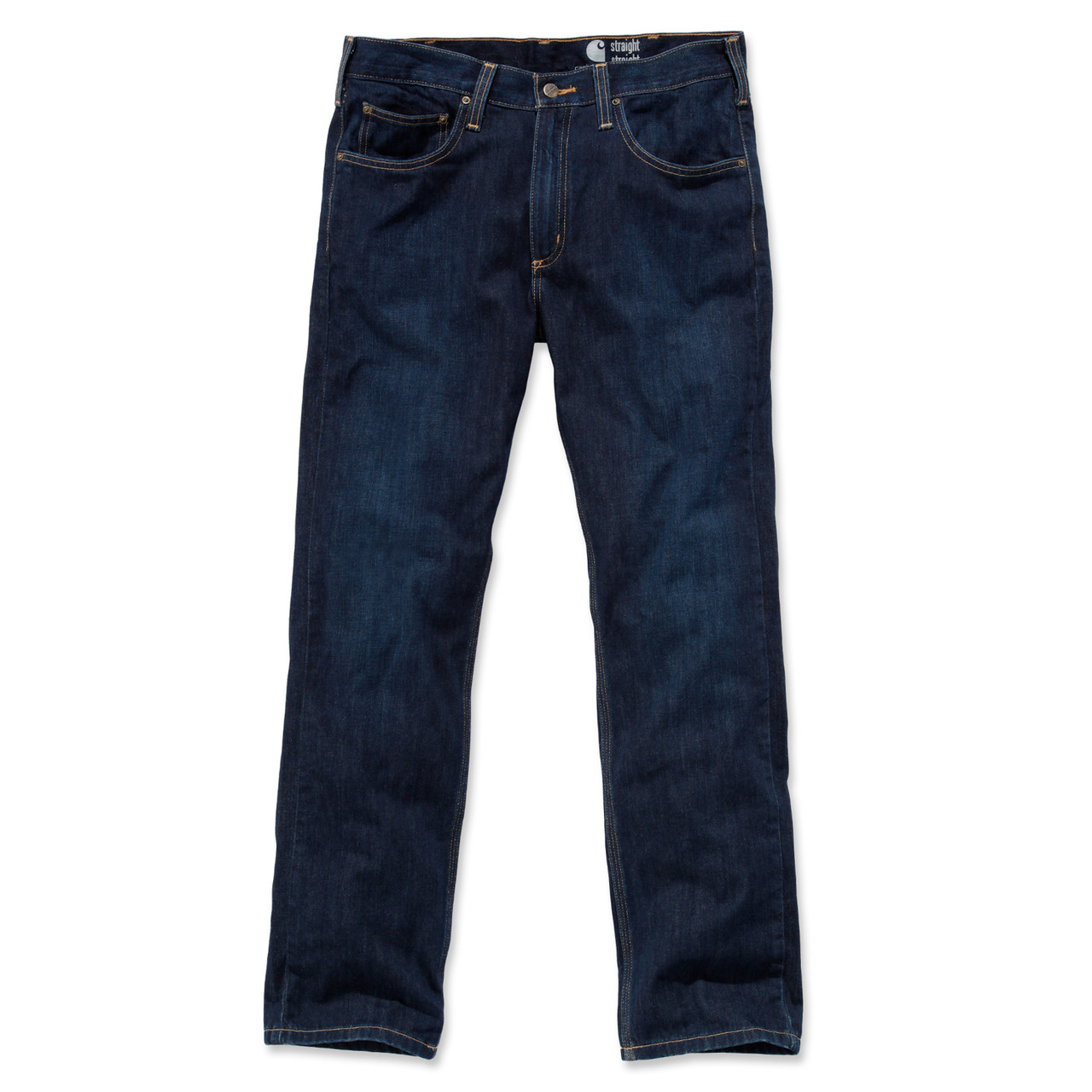 Джинсы Carhartt Straight Fit Jeans - 100067 (Weathered Indigo, W30/L32) - фото 4 - id-p1637310190