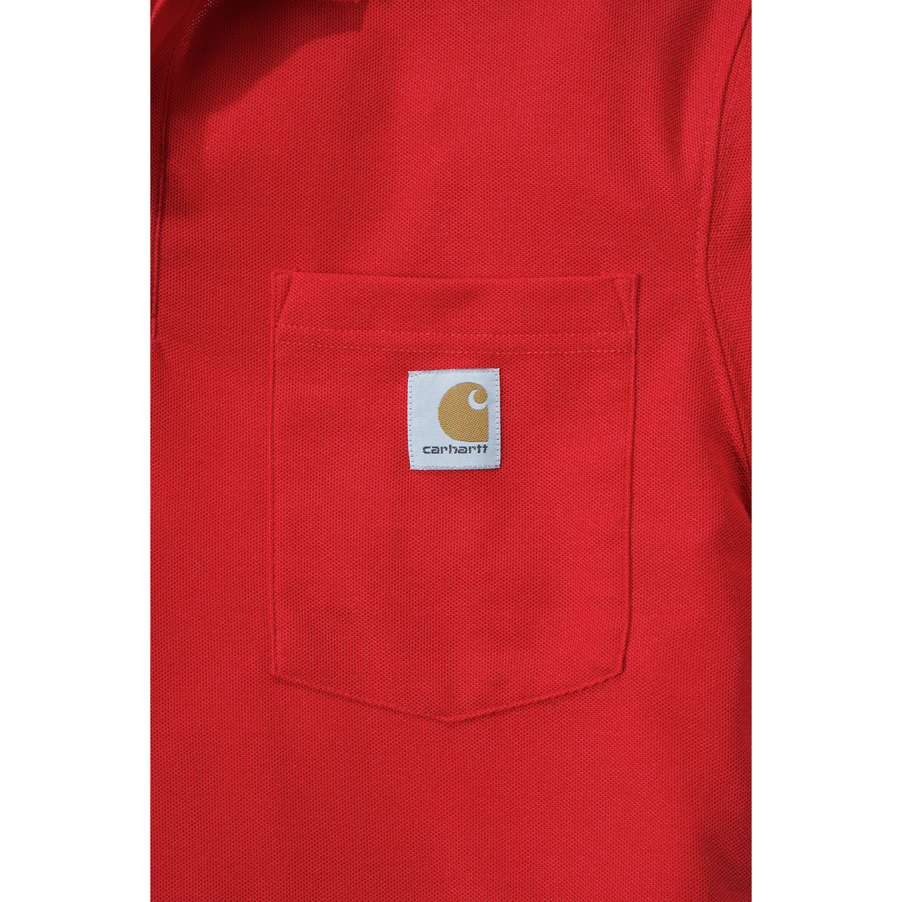 Поло Carhartt Work Pocket Polo S/S - K570 (Red, M) - фото 2 - id-p1637310226