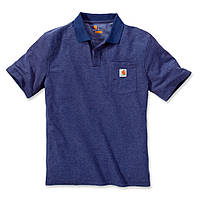 Поло Carhartt Work Pocket Polo S/S - K570 (D.Cobalt B.Heather, L)