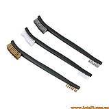 3шт Щітка для чищення зброї щітка сталева щітка латунна щітка нейлонова набір для гвинтівки рушниці, фото 6