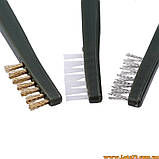 3шт Щітка для чищення зброї щітка сталева щітка латунна щітка нейлонова набір для гвинтівки рушниці, фото 5