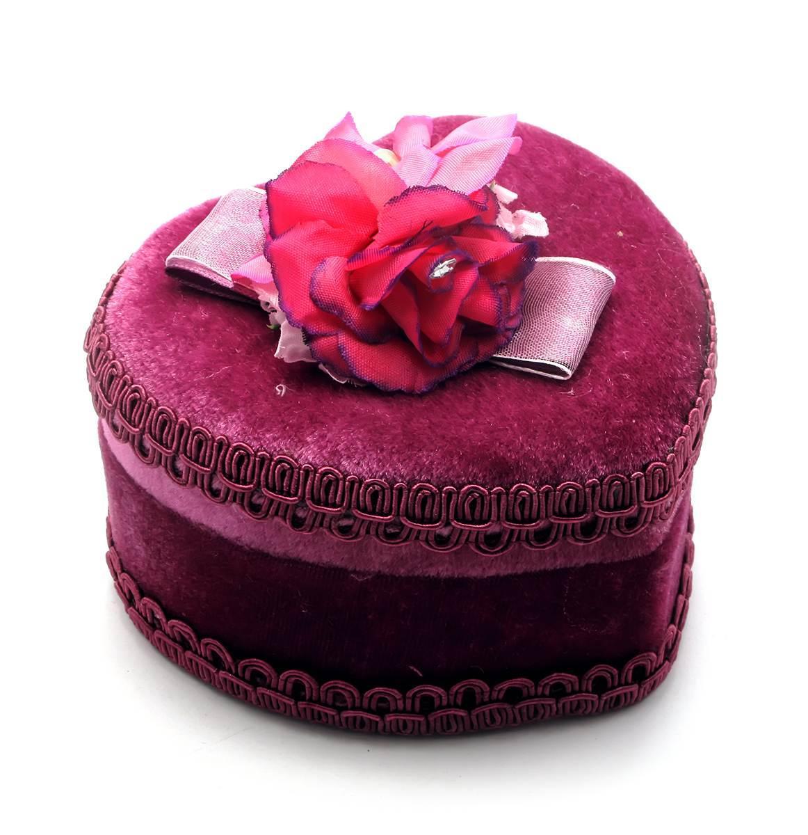 Шкатулка тканина "Сердечко" (11х10х7 см), фото 1