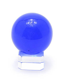 Куля кришталева на підставці синій (4 см)
