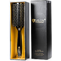 Щётка-брашинг для волос Salon Professional деревянная круглая в коробке 33Ф