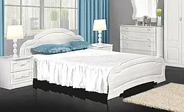 Ліжко Соната (білий/вершковий браш, 206х181 см) Модерн