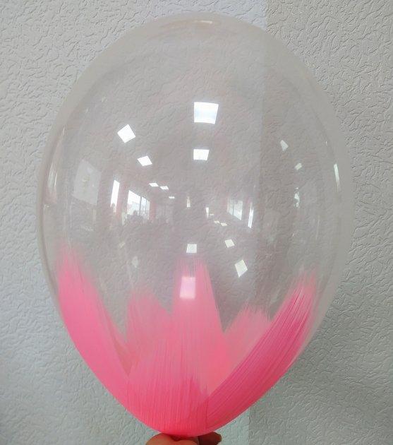 Латексна кулька з малюнком Браш Brush pink Belbal 12"/ 038 / 30