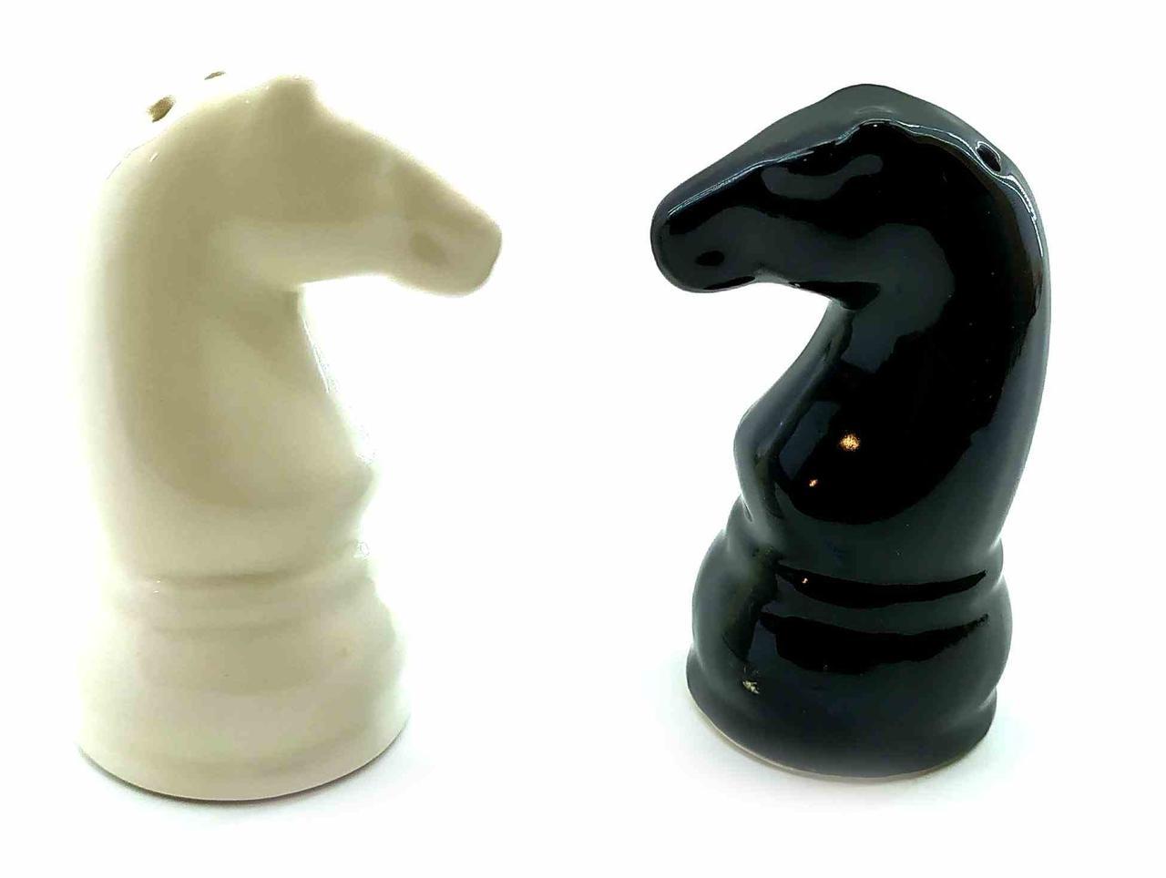 Сільничка-перечниця Два Коня порцелянові (8х5х4,5 см), фото 1