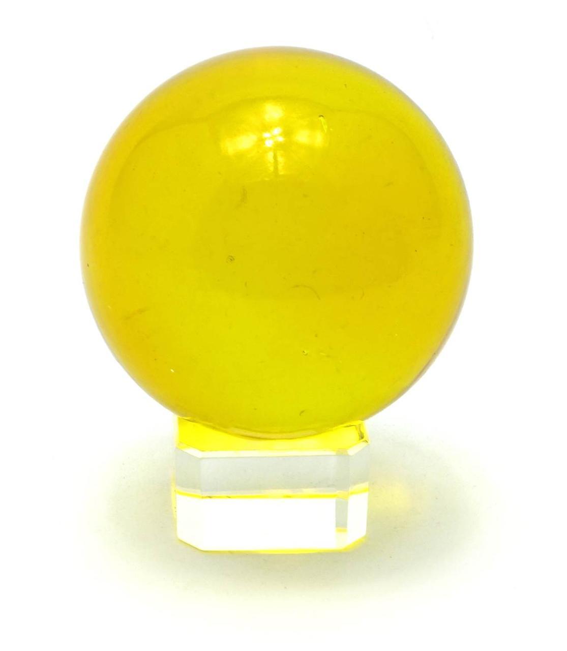 Куля кришталева на підставці жовта (5 см), фото 1