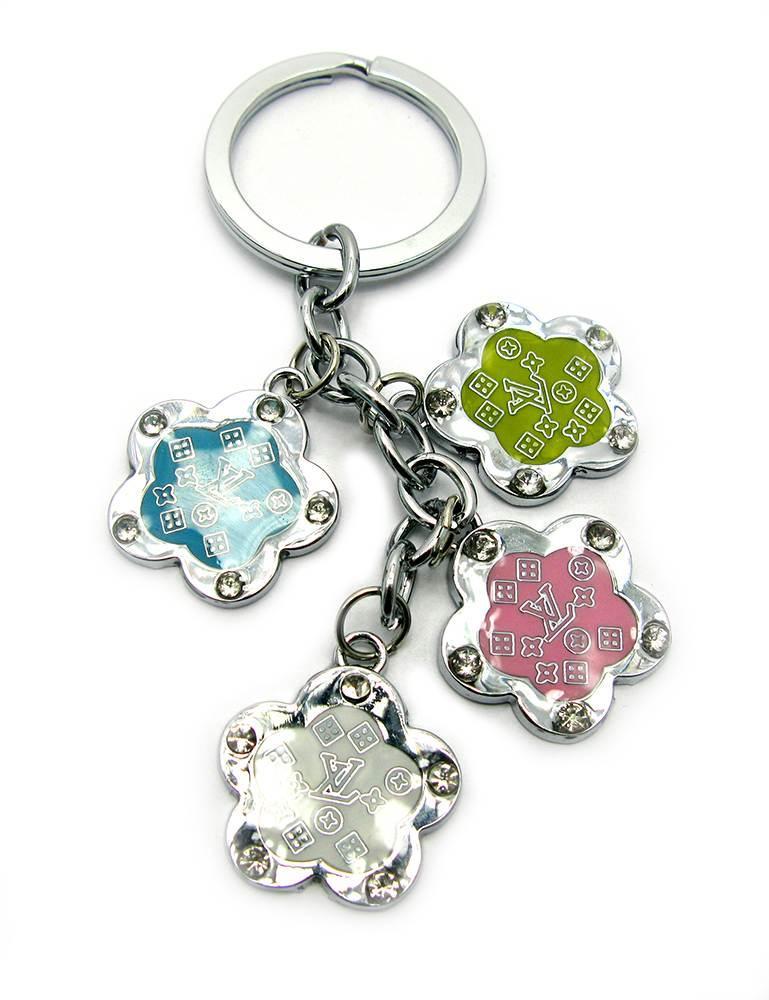 Брелок (E) "Цветы со стразами" (12 шт/уп), фото 1