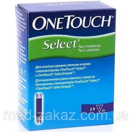 Тест-смужки One Touch Select (Ван Тач Селект) №50