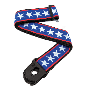 Ремінь для гітари D'ADDARIO PLANET LOCK GUITAR STRAP (STARS & STRIPES)