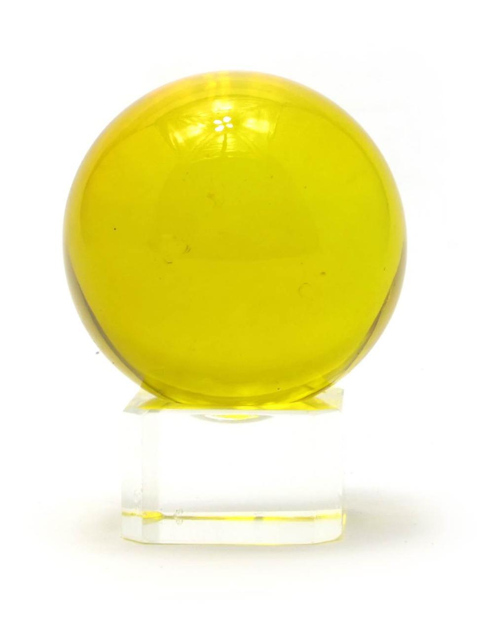Куля кришталева на підставці жовта (4 см), фото 1