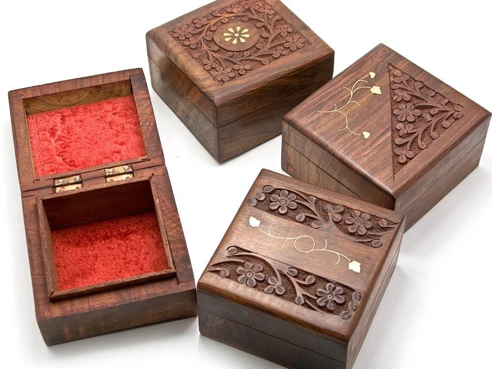 Скринька рожеве дерево (10х10х6 см)(4" Х 4"), фото 1