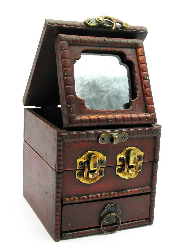 Скринька з дзеркалом (11х10,5х11 см), фото 1