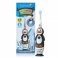 Звуковая зубная щетка Brush Baby WildOnes Sonic (от 0 до 10 лет) пингвин Percy