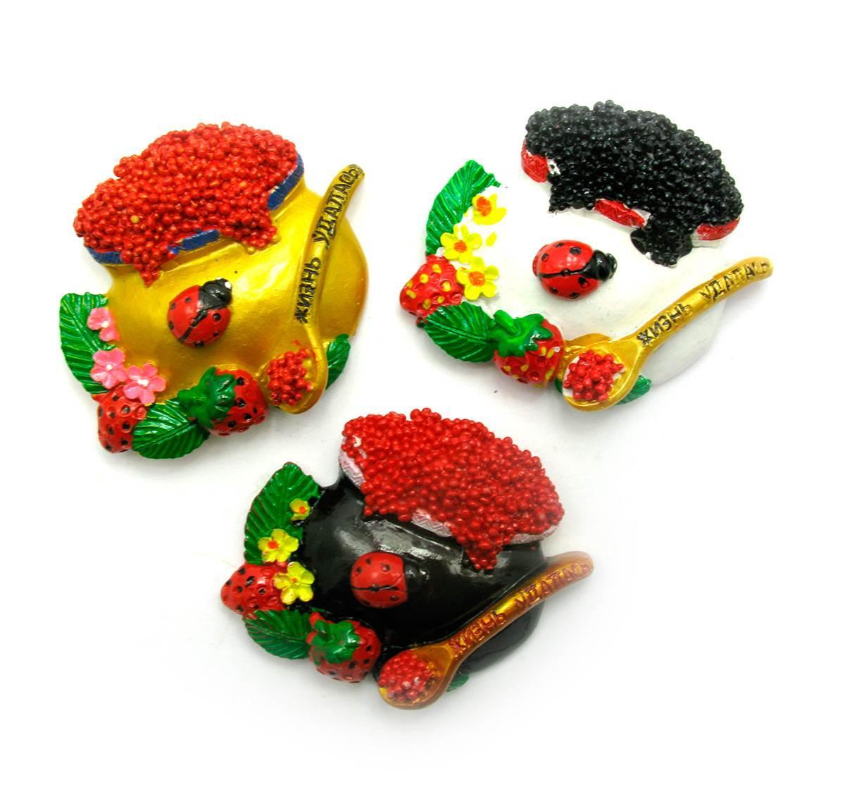 Магніт на холодильник "Горщик з ікрою" (6х7,5х2 см), фото 1