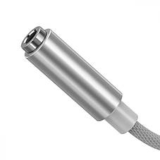 Перехідник Baseus Lightning - AUX (jack to 3.5mm) Headphone Jack Adapter Сріблястий (CALL3-02), фото 5