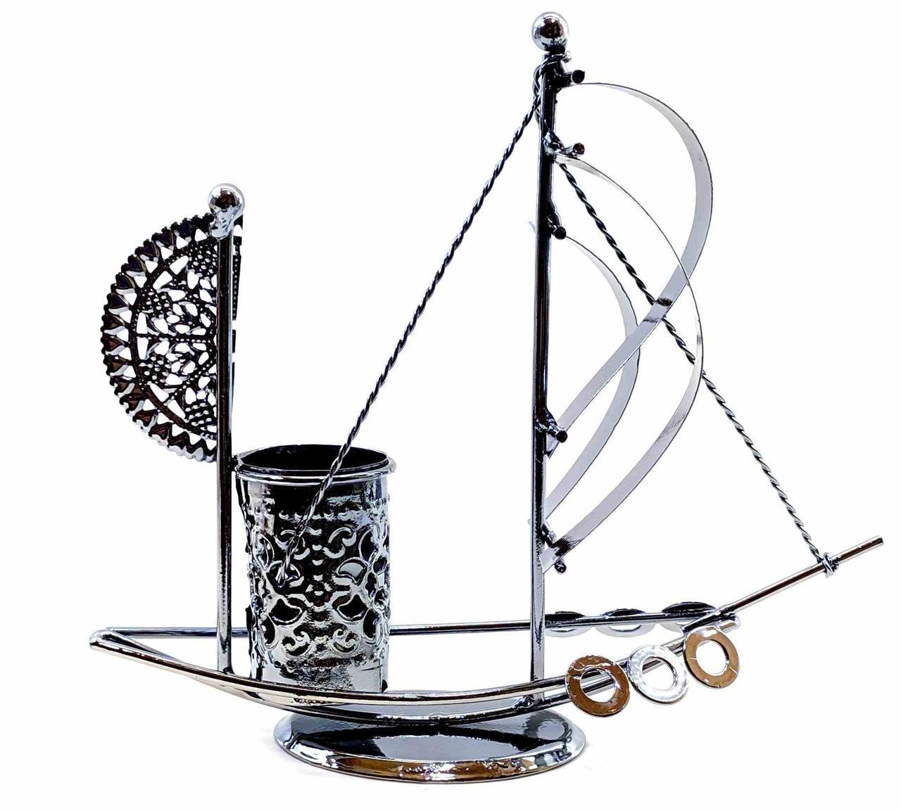 Техноарт-підставка під ручки "Парусник" метал (17х20х5,5 см)A, фото 1