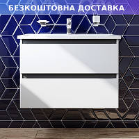 Тумба с раковиной, подвесная, 80 см, 2 ящика AM.PM M85-FHX0802-WC0802WG38 X-Joy