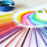 Кольорові акварельні олівці Faber-Castell Colour Grip, 12 кольорів, тригранні, карт. коробка, фото 4