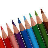 Кольорові олівці Faber-Castell, 12 кольорів, тригранні, карт. коробка + точилка, фото 5